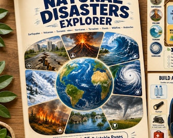 Natural Disasters Workbook for Kids Ages 6–9 | Earth Science Printable PDF