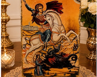 Orthodoxe Ikone des Heiligen Georg CODE (O12)