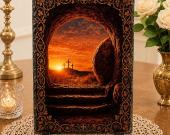 Leeres Grab, Auferstehungsszene, Orthodoxe Gedenktafel, Code (O10)