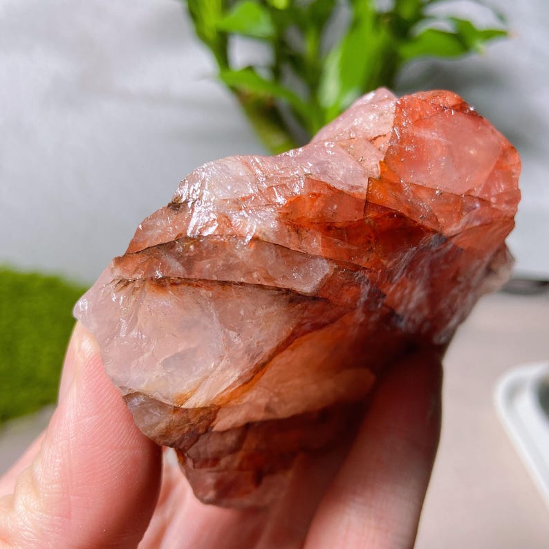 326g Natural Fire Quartz Raw Stone,crystal Fire Quartz Freeform,,fire ...