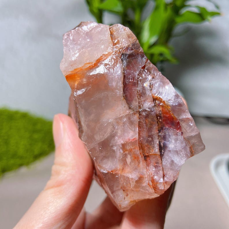 326g Natural Fire Quartz Raw Stone,crystal Fire Quartz Freeform,,fire ...
