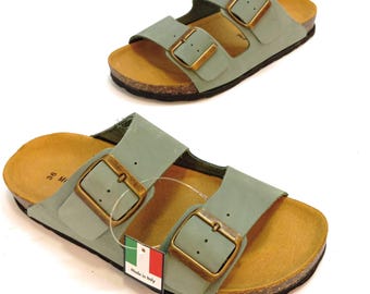 Ciabatte sandali donna artigianali nuovi vera pelle made in Italy