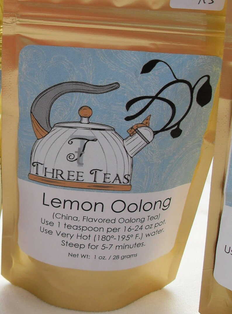Lemon Oolong Tea Premium Grade Custom Private Label Gold Foil Etsy