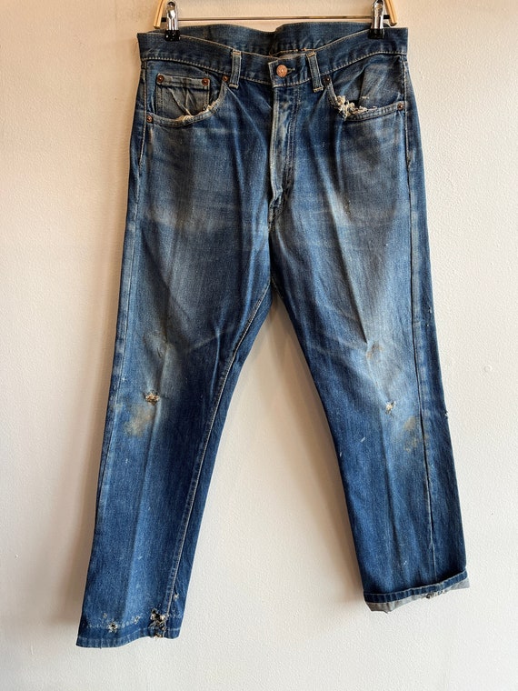 Vintage 1950's levi's "big e" redlines 505 selved… - image 1