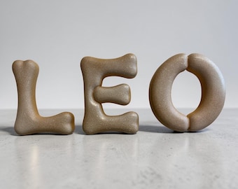 Two-tone Dinosaur Letter Name Sign | Hand-Finished Personalised Nursery Decor