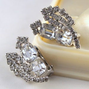 Vintage Waterfall Crystal Earrings Statement Earrings - Amazing
