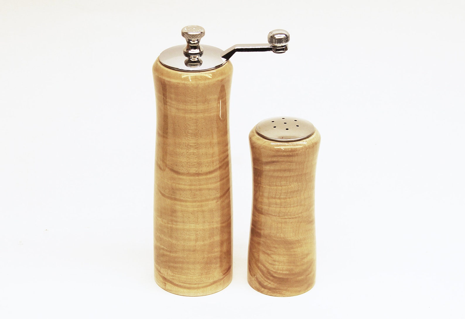 Hand Crank Pepper Mill Set with salt shaker made with Etsy
