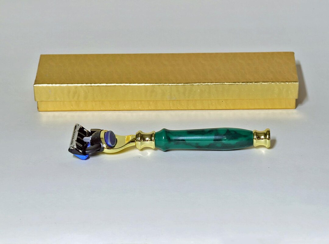 Trustone Jade Razor for Gillette Fusion Cartridge Made With Bright Gold ...