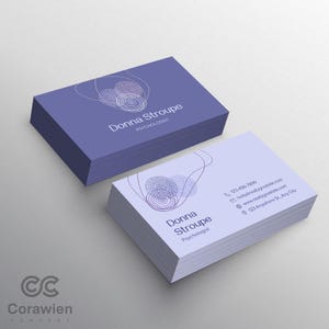 Visitenkarte für Therapeuten, Berater, Praxen für psychische Gesundheit, klinische Fachkräfte – Branding (Vollständig individualisierbare Visitenkarte)