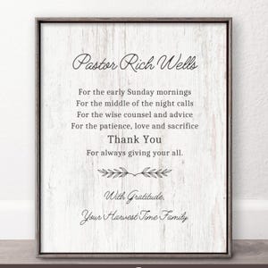 PASTOR Appreciation Thank you Gift, Personalized Poem, editable template printable print for Pastor Sentimental Gift Idea CANVA TEMPLATE
