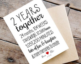 2 Year ANNIVERSARY GIFT - Personalized, Editable Sign for Boyfriend or Girlfriend, Digital File, Instant Downloadable Art