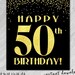 50th Birthday Sign PRINTABLE Digital File Instant Download Birthday ...