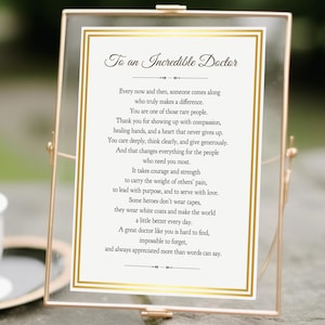 Doctor Thank You Gift: Sentimental Quote Art Print (Digital Download, 24x36 Max Size