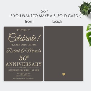 50th Anniversary Party Invitation Templates