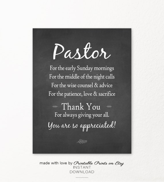 Pastor Appreciation Month Quotes Pastor Appreciation Gift For Pastor Thank You Quote | Etsy