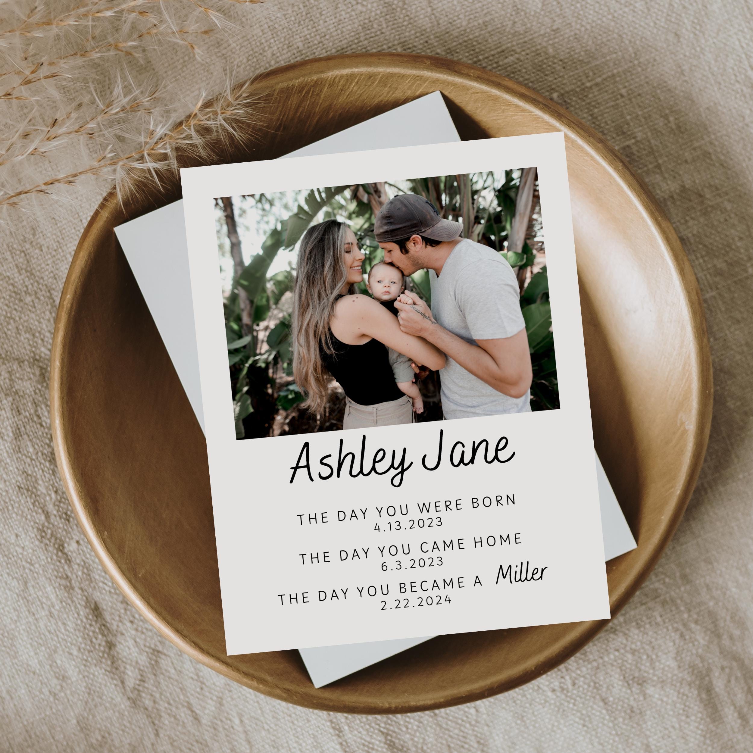 ADOPTION Sign Canva Template, Personalized Adoption Card or Printable ...