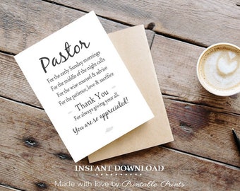 Pastor Appreciation Gift Printable Pastor (Download Now) - Etsy