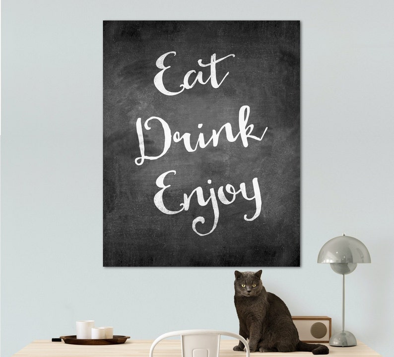 Essen Trinken Geniessen Tafel Grosse Wand Kunst Digitale Datei Etsy