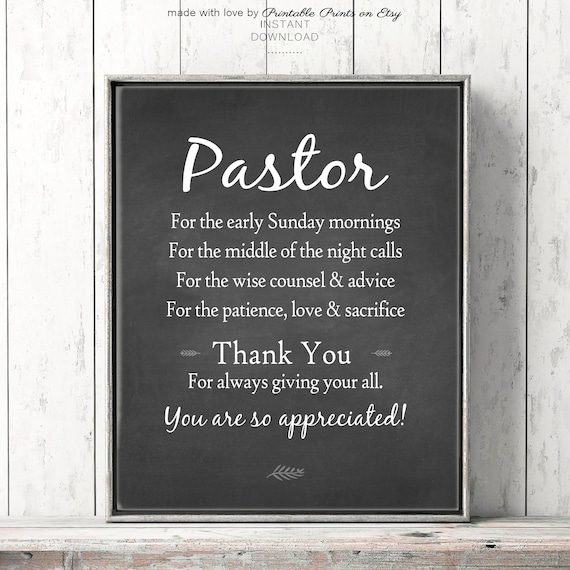 PASTOR APPRECIATION Gift for Pastor Thank You Quote | Etsy