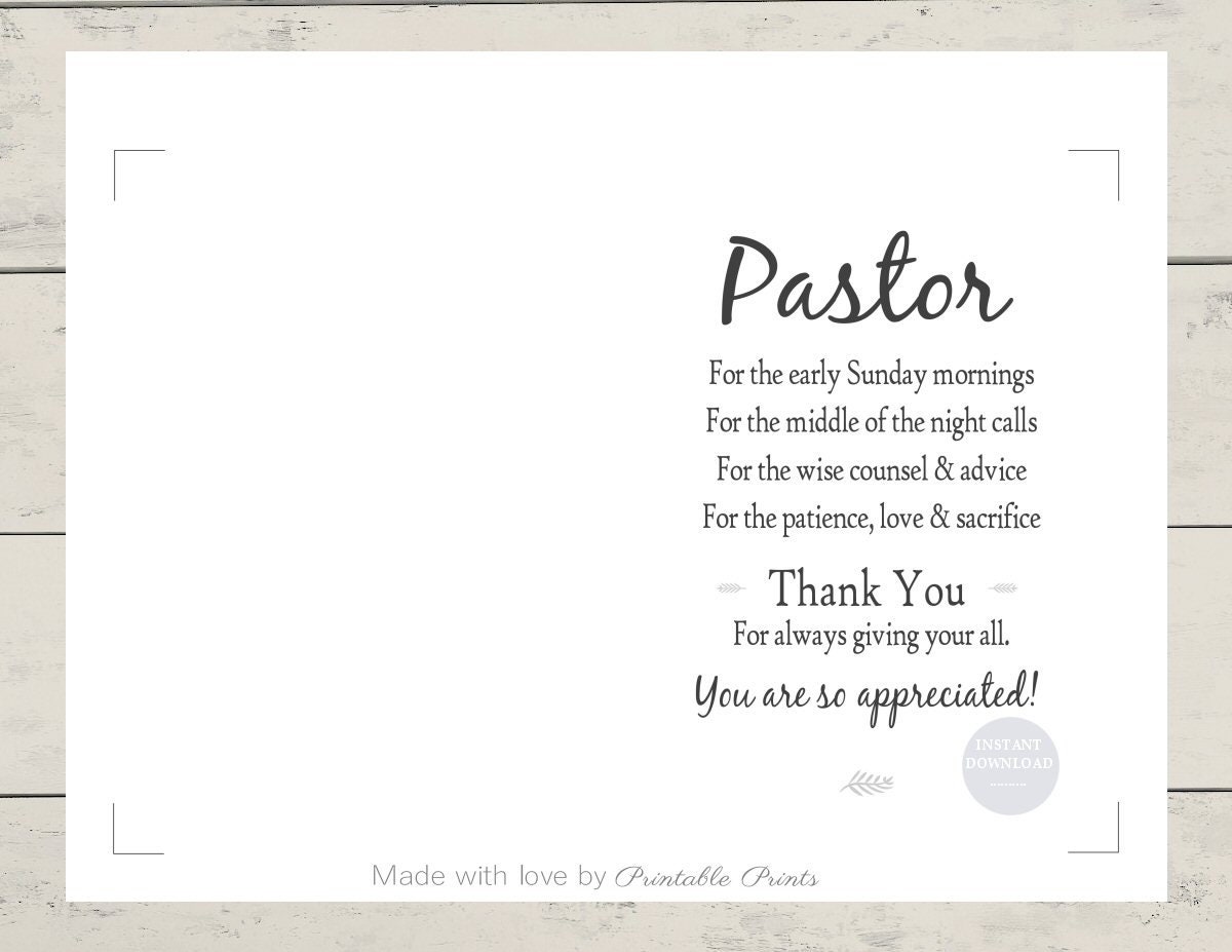 pastor appreciation cards free printable