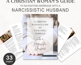 Narcissistic Husband eBook: for the Christian Wife, Guide Workbook, Instant Digital Download PDF, Religious Devotional Resource Help