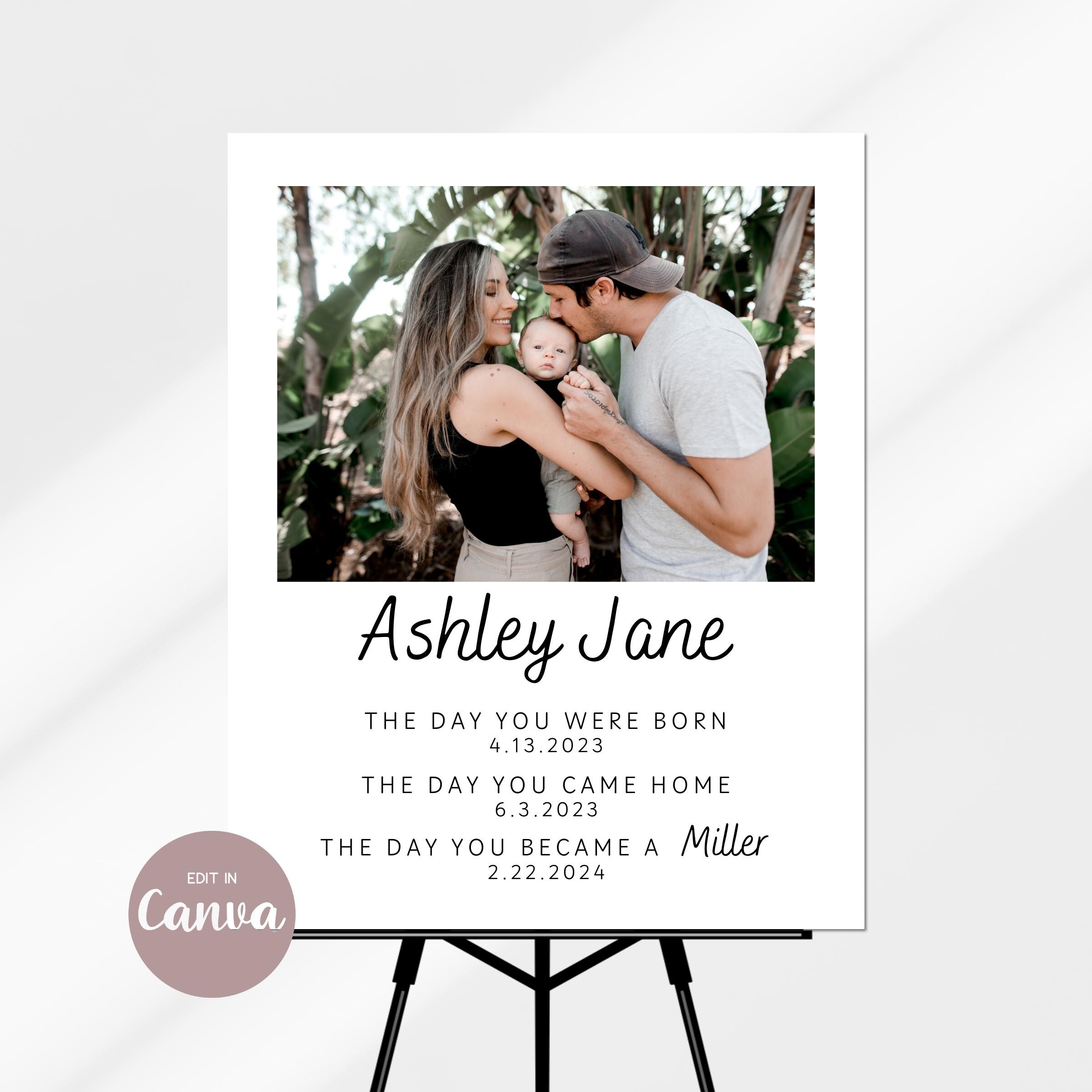 Editable Adoption Sign, Canva Template for Foster Care, Adoption Story ...
