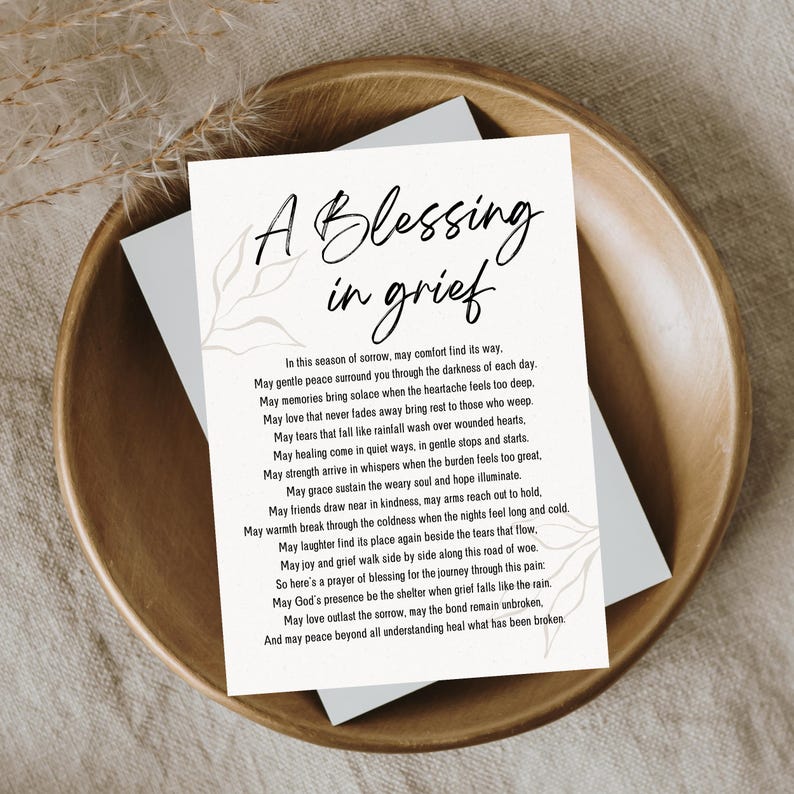 Sympathy Card Christian Blessing Prayer For Grieving Printable 5x7 sympathy-card-christian-blessing-prayer-for-grieving-printable-5x7