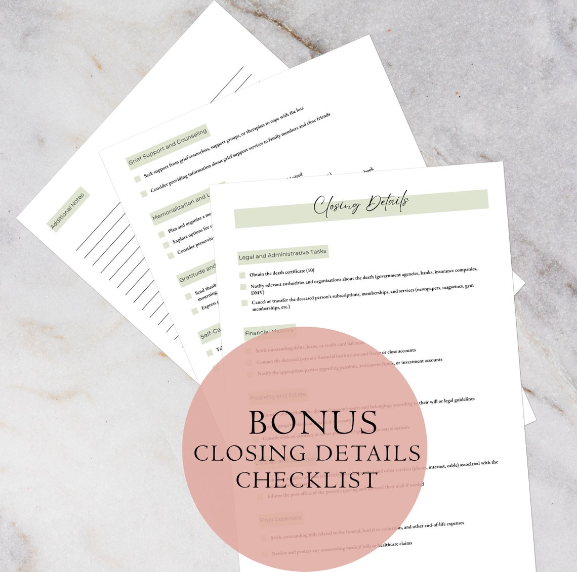 FUNERAL PLANNING Template, Funeral Planner Checklist Event Planning
