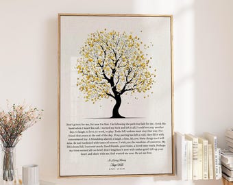Don't Grieve for Me Poem Memorial Tree, Printable Canva Template, Sympathy Gift Personalized Custom Print Digital Download In Loving Memory