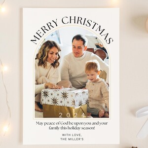 editable religious Christmas card template