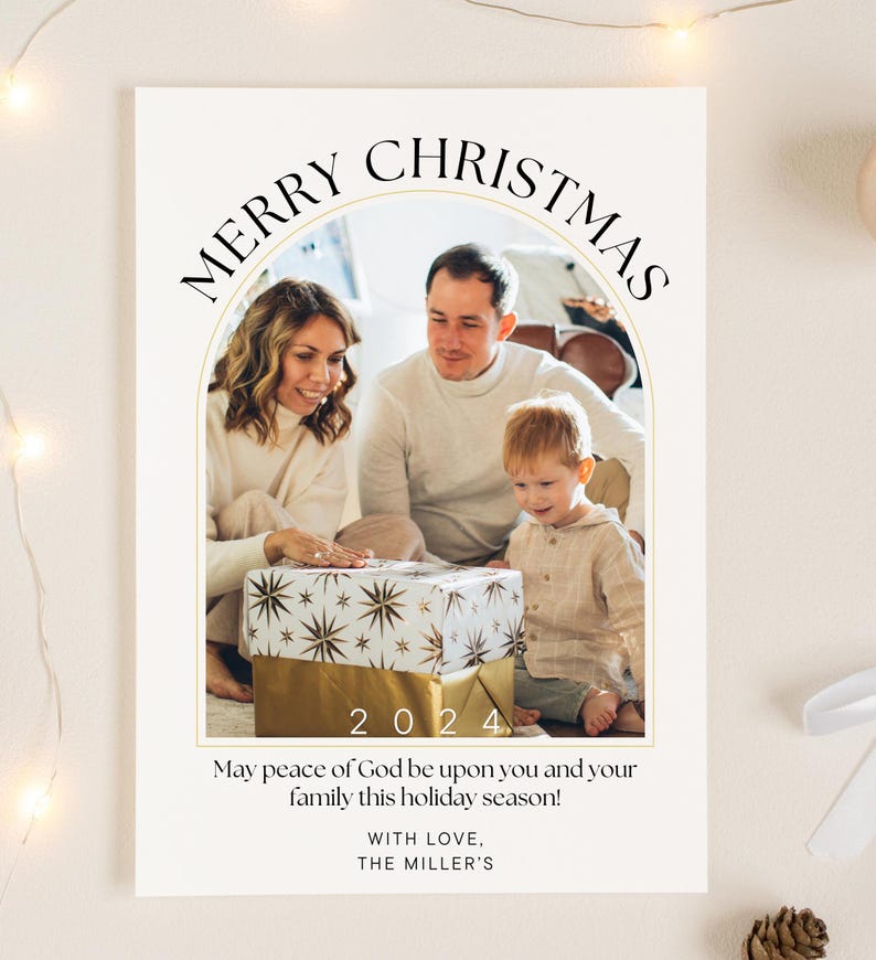 editable religious Christmas card template