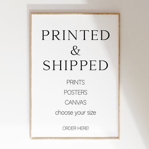 Printed and Shipped Artwork, Mailed for You, Printed Art, Printing Service, Posters, Prints or Gallery Wrapped Canvas Fine Art