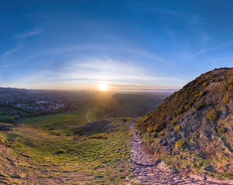 Arthur's Seat Sunset Edinburgh Print | Scottish Landscape Photography Wall Art (Giclée)
