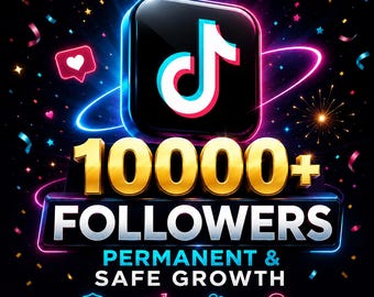 TikTok 10000+ Real Follwers |Fast Delivery |Boost Your Profile Growth Instantly | Safe & Permanent