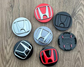 ホンダ シビック シティ アコード CRV HRV ジャズ オデッセイ スピリット CBR アクセサリー用 62mm ホイールセンターキャップ ロゴ ハブカバー バッジ エンブレム 4個セット