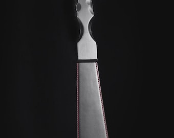 ANNAKOSTA Premium BDSM Spanking Paddle – Genuine Leather & Solid Wood Handcraf