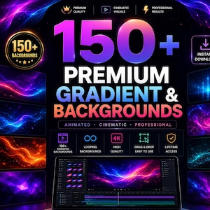 Oltre 150 sfondi video premium e sfumature animate / sfondi cinematografici per qualsiasi software di editing video