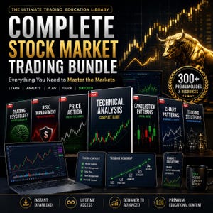Complete Stock Market Trading Bundle | Price Action, Candlestick, Chart Patterns, Technical Analysis Guides & Tutorials