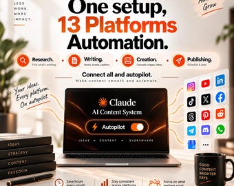 AI Content System Guide for Claude | Social Media Automation Guide | AI Content Creation, Research, Scripts & Publishing Workflow