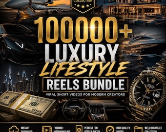 100000+ Luxury Lifestyle Reels Bundle | Viral Luxury Car Money Private Jet Rich Aesthetic Instagram TikTok Content Pack