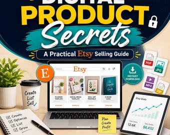 Etsy Verkaufsleitfaden für digitale Produkte: Einsteiger eBook für passives Einkommen (PDF)