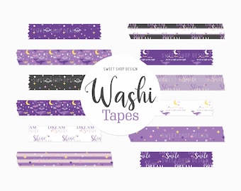 Digital Washi Tape Clipart MIKROKOSMOS, Graphics with Geometric Stars Celestial For Digital Planner, Goodnotes