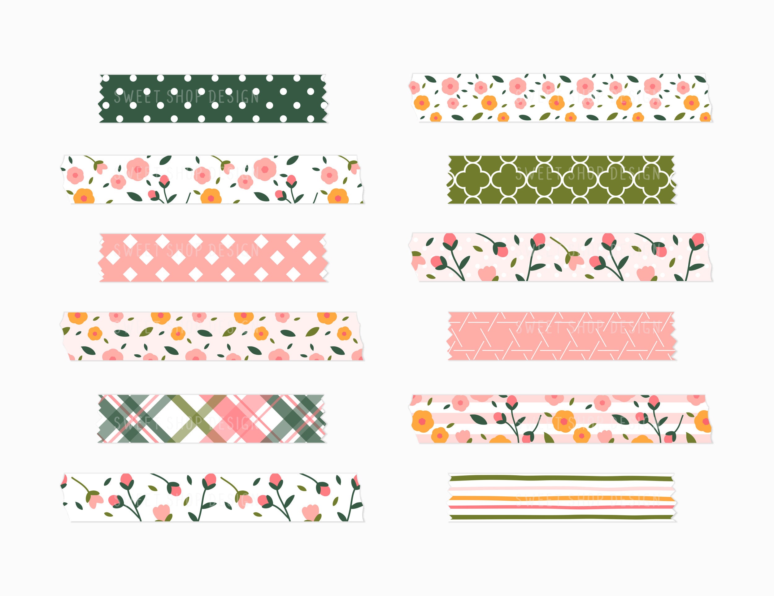Digital Washi Tape Clipart BOHO RAINBOWS, Graphics with Rainbows Stripes  Dots For Digital Planner, Goodnotes