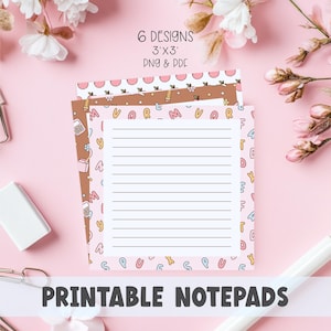 BACK TO SCHOOL, Printable Notepad Template, Retro Design Memo Sheet, To Do List