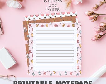 BACK TO SCHOOL, Printable Notepad Template, Retro Design Memo Sheet, To Do List