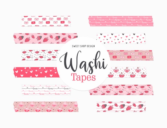 Digital Washi Tape Clipart Be My Valentine, Graphics with Valentine Hearts,  Valentine Hearts Geometric For Digital Planner, Goodnotes