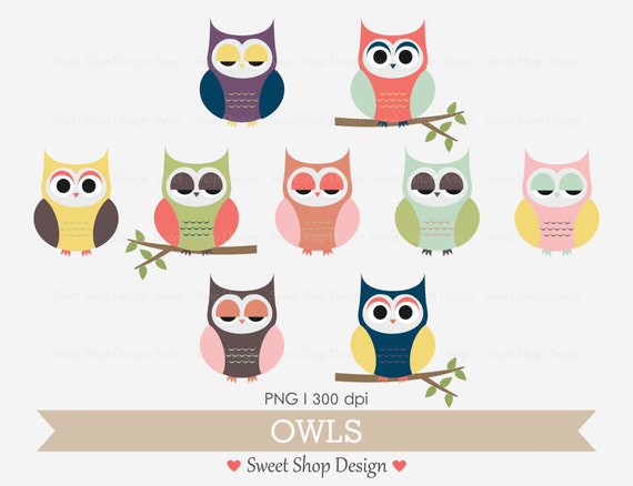 Baby Shower Clip Art, Baby Clip Art, Digital Clip Art, Baby Shower, OWLS, Instant Download Il_570xn