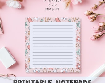 NURSE LIFE, Printable Notepad Template, Hand Drawn Design Memo Sheet, To Do List