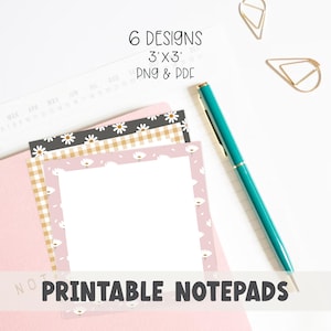 HELLO DAISY, Printable Notepad Template, Floral Design, Memo Sheet, To Do List