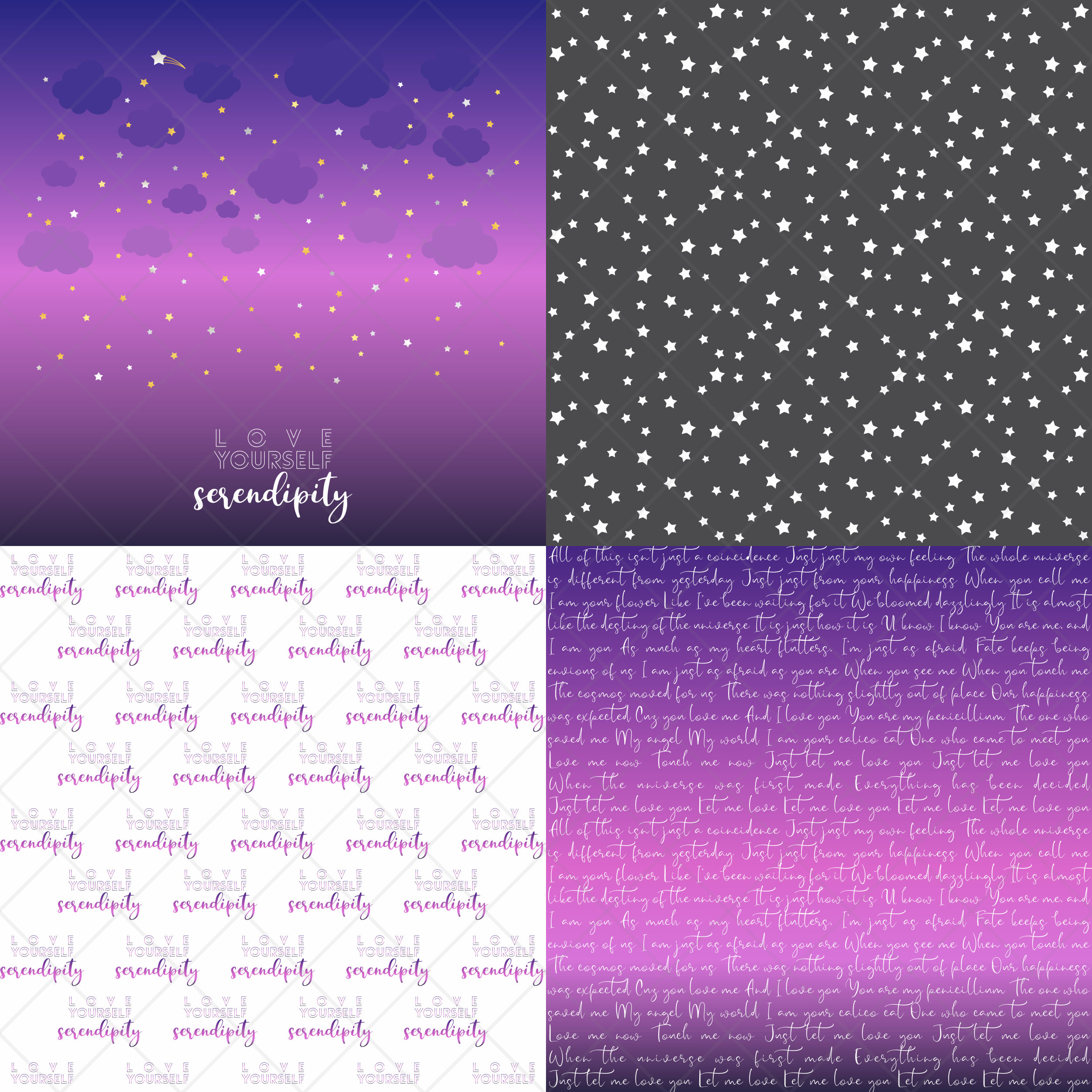 Download Digital Paper BTS Serendipity Printable Scrapbook Paper ...